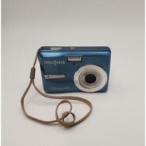 Insignia NS-DSC7B09 7.0MP Digital Camera - Metallic Blue - 3x Optical Zoom
